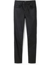 Desigual - Leather-Effect Trousers, Polyurethane - Lyst