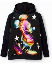 Desigual - Oversize Mickey Mouse Hoodie, Cotton - Lyst