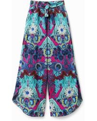 Desigual - Christian Lacroix Palazzo Trousers, Cotton - Lyst