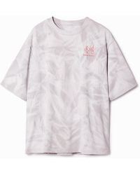 Desigual - Printed T-Shirt With Gradient Effect, Cotton - Lyst