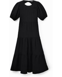 Desigual - Back Neckline Midi Dress - Lyst