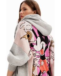 Desigual - Oversize Jacquard Mickey Mouse Hoodie - Lyst