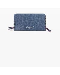 Desigual - Medium Denim Wallet Heart, Cotton - Lyst