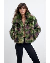 Desigual - Synthetic Fur Coat Lacroix, Polyester - Lyst