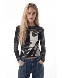Desigual - Long Sleeve Sculpture T-Shirt, Viscose - Lyst