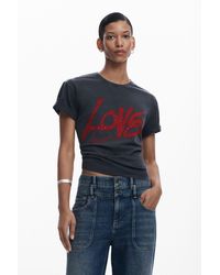 Desigual - "Love" T-Shirt, Cotton - Lyst