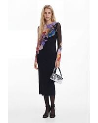 Desigual - Floral Midi Dress, Polyester - Lyst