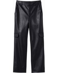 Desigual - Leather-Effect Cargo Trousers, Polyurethane - Lyst