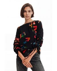Desigual - Adjustable-Sleeve Love Blouse, Viscose - Lyst
