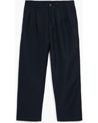 Desigual - Pleated Trousers With Contrasts, Polyester - Lyst