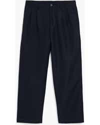 Desigual - Pleated Trousers With Contrasts, Polyester - Lyst
