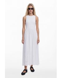 Desigual - Embroidered Long Dress, Cotton - Lyst