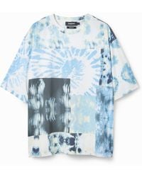 Desigual - Patchwork Tie-Dye T-Shirt, Cotton - Lyst