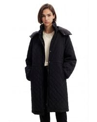 Desigual - Puff-Sleeve Quilted Coat, Polyamide - Lyst