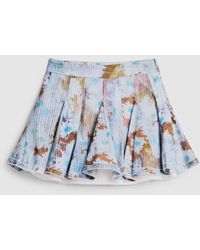 Desigual - Mini Pleated Floral Skirt, Cotton - Lyst