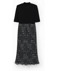 Desigual - Combination Midi Dress - Lyst