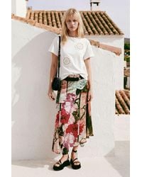 Desigual - Long Printed Skirt - Lyst