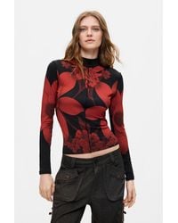 Desigual - Printed Knit T-Shirt, Viscose - Lyst