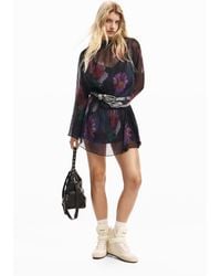 Desigual - Short Pixelated Tulle Dress, Polyester - Lyst
