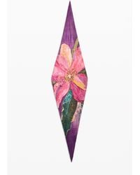 Desigual - Schal Mit Blumenmuster, Polyester, Rot - Lyst