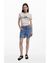 Desigual - Combined Trucker Jacket With Embroidery - Lyst