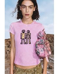 Desigual - Printed Short Sleeve T-Shirt, Cotton - Lyst
