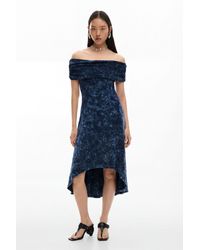 Desigual - Asymmetric Tie-Dye Dress, Cotton - Lyst