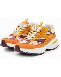Desigual - Patchwork Split Leather Running Sneakers - Lyst