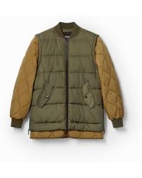 Desigual - Bomber Matelassé Démontable, Homme, Polyester, Vert - Lyst