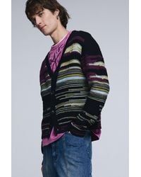 Desigual - Jersey Cárdigan Rayas, Hombre, Rojo - Lyst