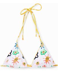 Desigual - Reversible Triangle Bikini Top - Lyst