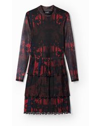 Desigual - M. Christian Lacroix Short Pleated Dress, Polyester - Lyst