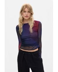 Desigual - Draped Tulle T-Shirt, Polyester - Lyst
