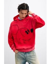 Desigual - Embroidered Mickey Sweatshirt, Cotton - Lyst