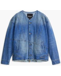 Desigual - Patchwork Denim Jacket, Cotton - Lyst