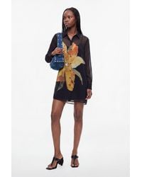 Desigual - Floral Printed Dress, Polyester - Lyst
