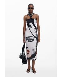 Desigual - Fitted Midi Dress Face - Lyst