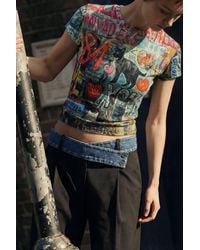Desigual - Printed Cat T-Shirt, Cotton - Lyst