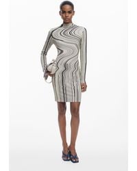 Desigual - Kleid Mit Wellenförmigen Streifen - Lyst