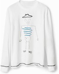 Desigual - Oversize Long-Sleeve T-Shirt, Cotton - Lyst