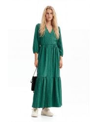Desigual - Textured Long Dress, Polyester - Lyst