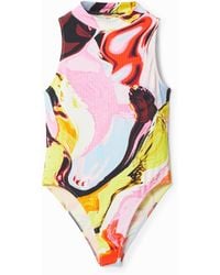 Desigual - Multicolour Digital Print Body, Viscose - Lyst