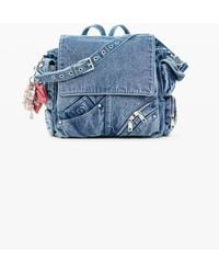 Desigual - Mini-Rucksack, Baumwolle, Blau - Lyst