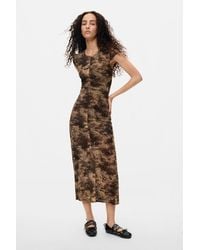 Desigual - Midi Dress With Animal Print, Polyester - Lyst
