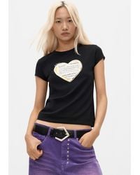 Desigual - Printed Knit T-Shirt, Cotton - Lyst