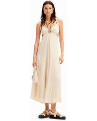 Desigual - Long Strappy Cut-out Dress - Lyst