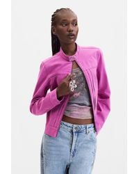 Desigual - Jacket Leather Effect, Polyurethane - Lyst