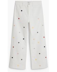Desigual - Culotte Jeans With Clovers, Cotton - Lyst
