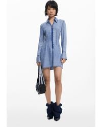 Desigual - Robe En Denim À Manches Longues - Lyst