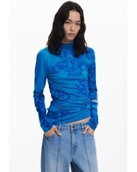Desigual - Long Fine Watercolor Sweater - Lyst